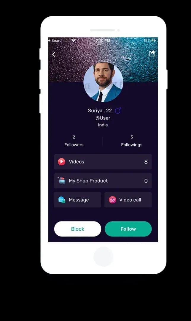 Bigo Live host profile interface highlighting numeric BIGO ID in About section