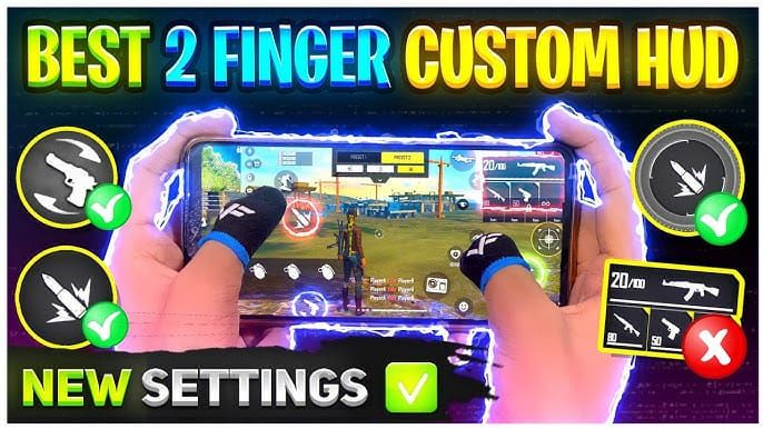 Free Fire professional player sensitivity HUD example
