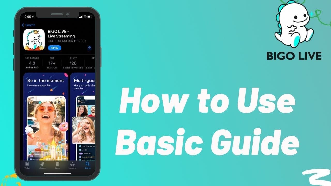 Step-by-step guide showing how to start a live stream on Bigo Live
