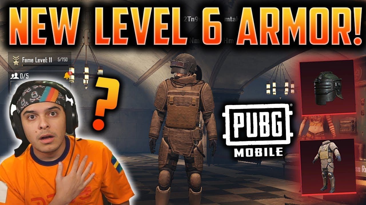 PUBG Mobile Metro Royale Level 6 Steel Front Vest at 100% durability showing stats and value indicators