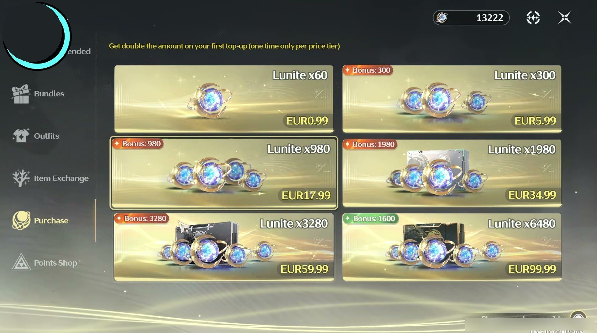 Wuthering Waves Lunite first top-up bonus packs vs subscription