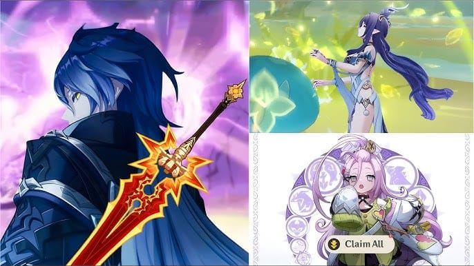 Genshin Impact 6.0 new characters Lauma, Flins, and Aino character portraits