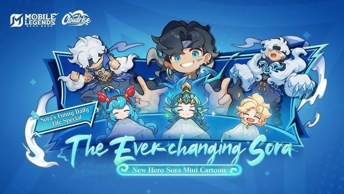Изображение персонажа Соры из Mobile Legends Bang Bang, показывающее гибридного героя Бойца/Убийцы