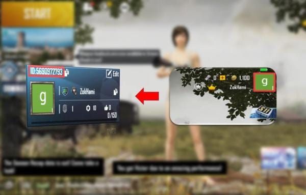 Интерфейс профиля PUBG Mobile с указанием Player ID для пополнения UC
