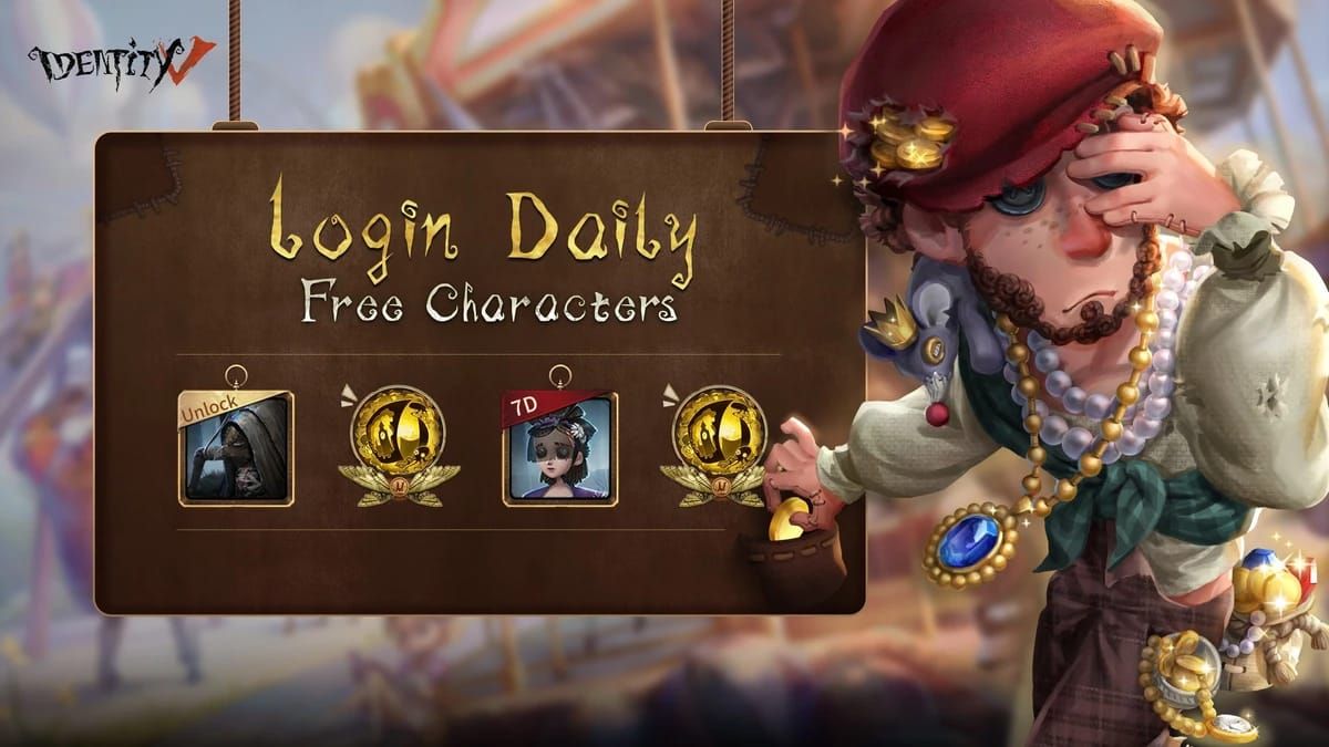 Скриншот ежедневных заданий Identity V в событии «Клетка минувших лет», включая рейтинговые матчи и награды за вход
