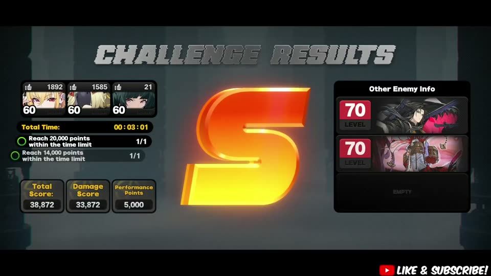 ZZZ Deadly Assault S-rank challenge results