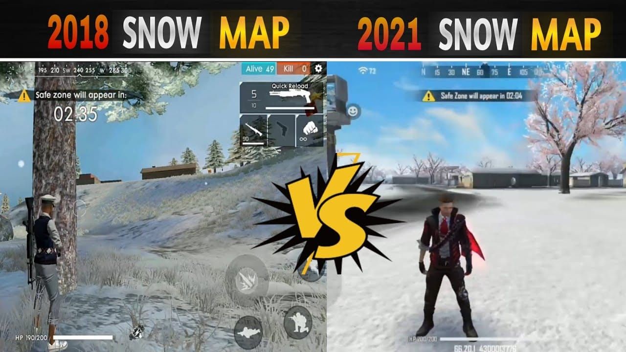Карта Бермуд Free Fire с Дримпортами Winterlands и оптимальными маршрутами высадки