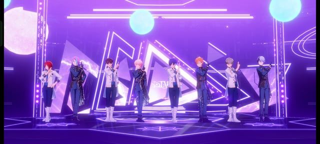 Dynamic 3D live concert stage performance in Ensemble Stars Music