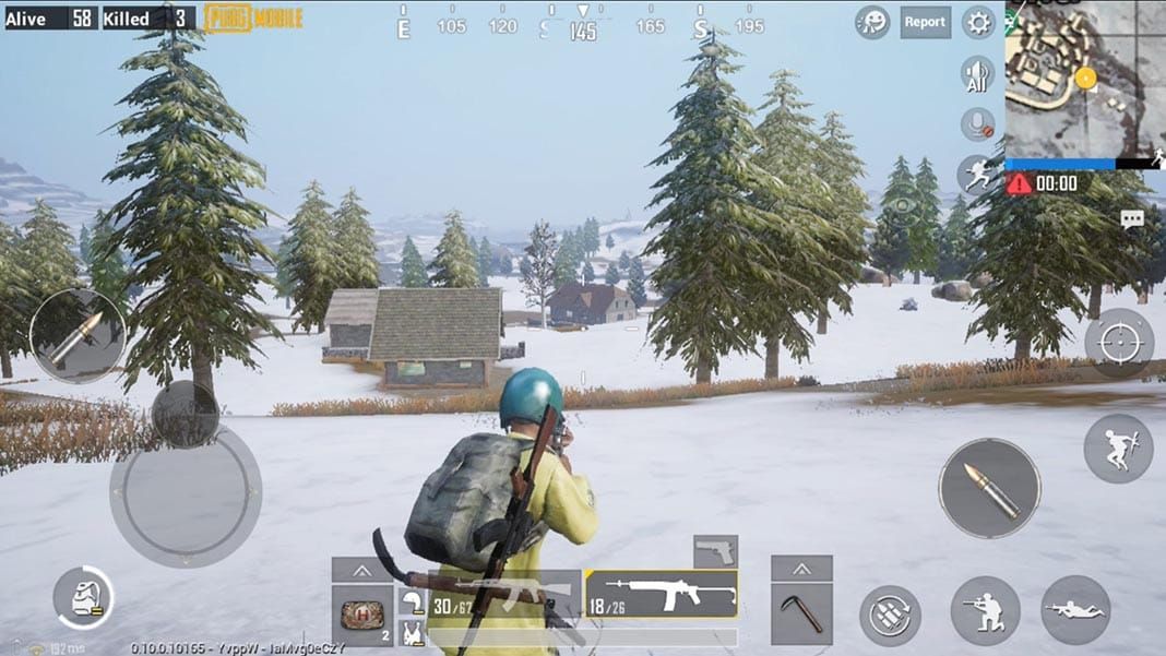 Скриншот Frosty Funland в PUBG Mobile с оптимизированными настройками