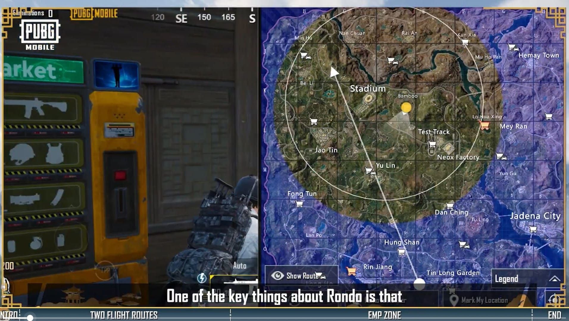 PUBG Mobile Rondo underground tunnel network for safe rotations