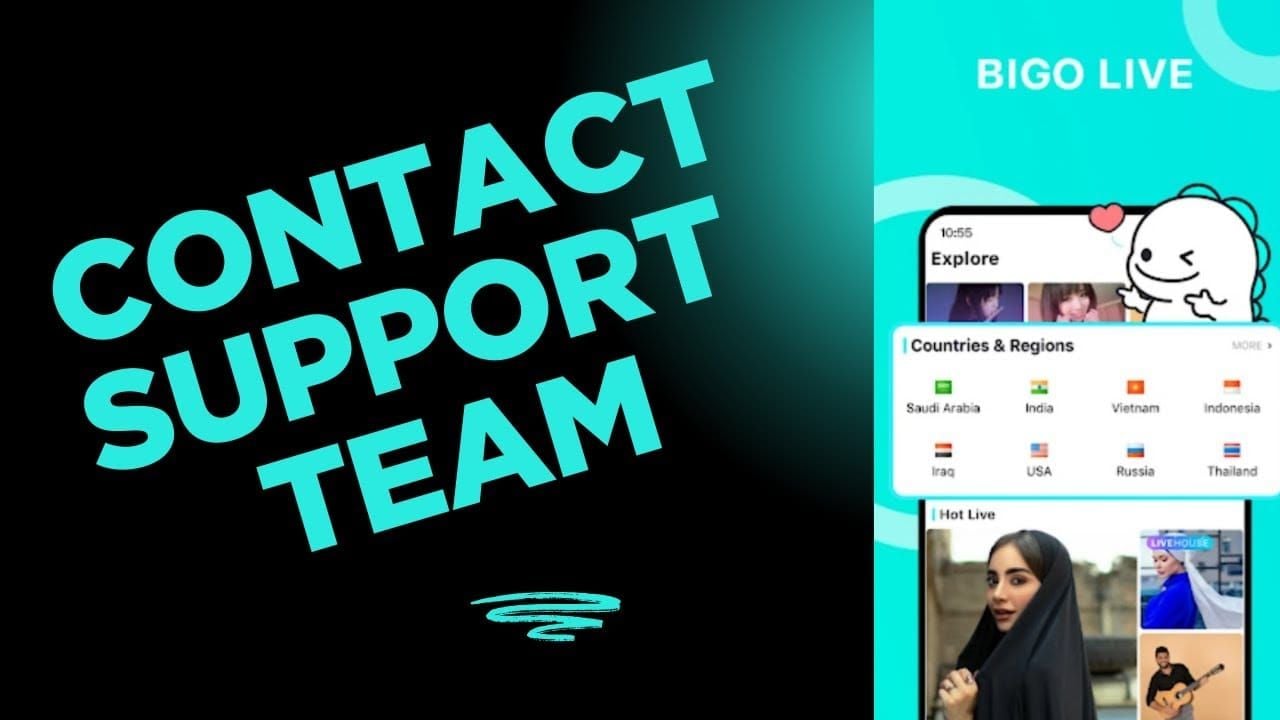 Bigo Live in-app customer support chat interface