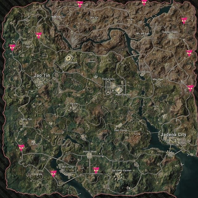 Места появления дельтапланов в PUBG Mobile 3.6: полный гайд по картам