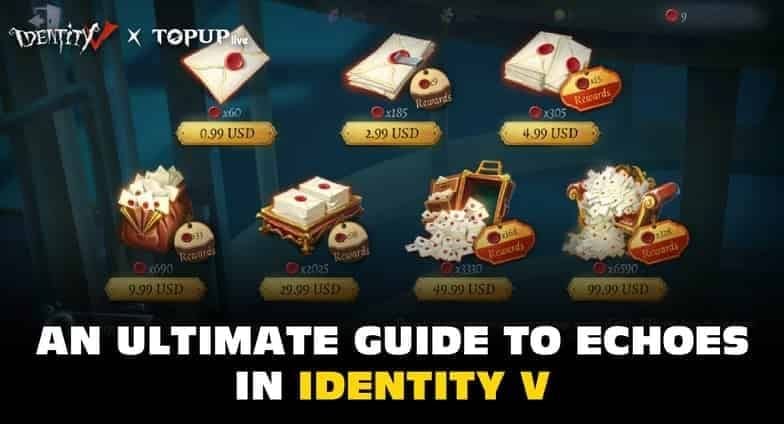 Identity V in-game Echoes purchase interface showing store menu