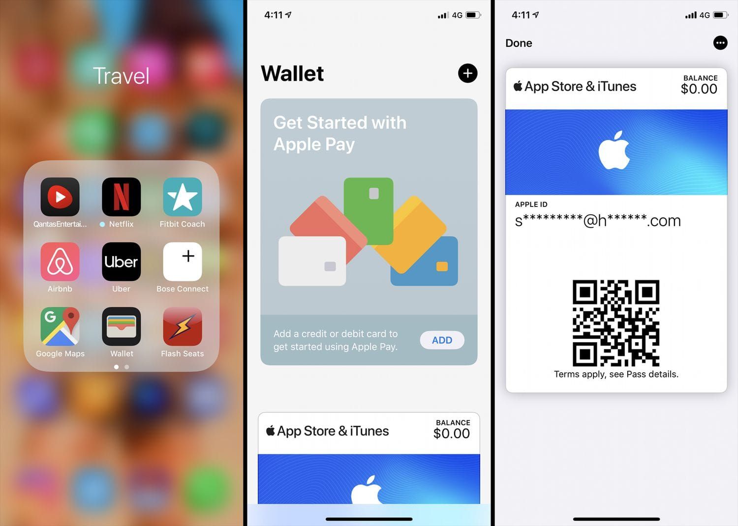 Интерфейс настроек iPhone для создания американского Apple ID с использованием подарочной карты Apple