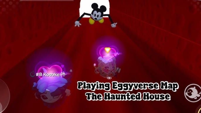 Eggy Party Abandoned Mansion map layout showing strategic locations and escape routes for Horror Hunters mode