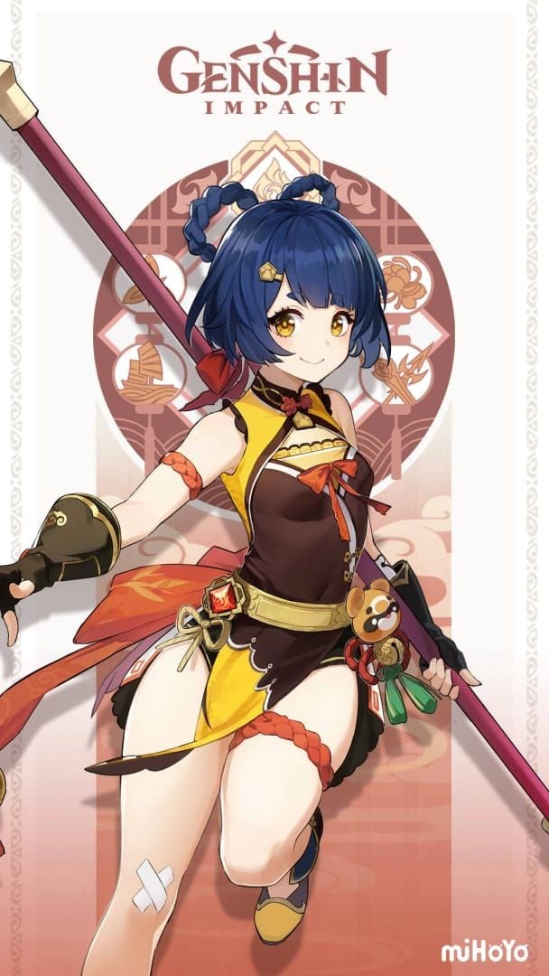Genshin Impact Xiangling official artwork highlighting Pyronado for Lantern Rite selector