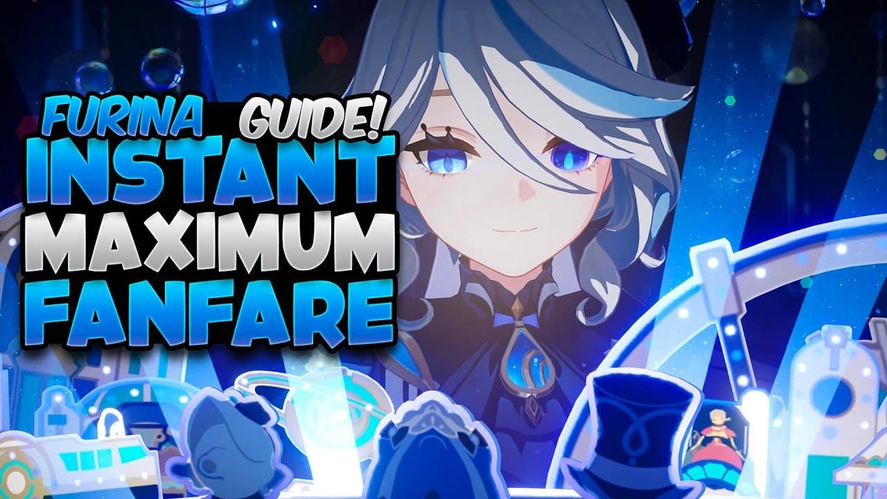 Genshin Impact Furina character demonstrating her fanfare system and hydro abilities