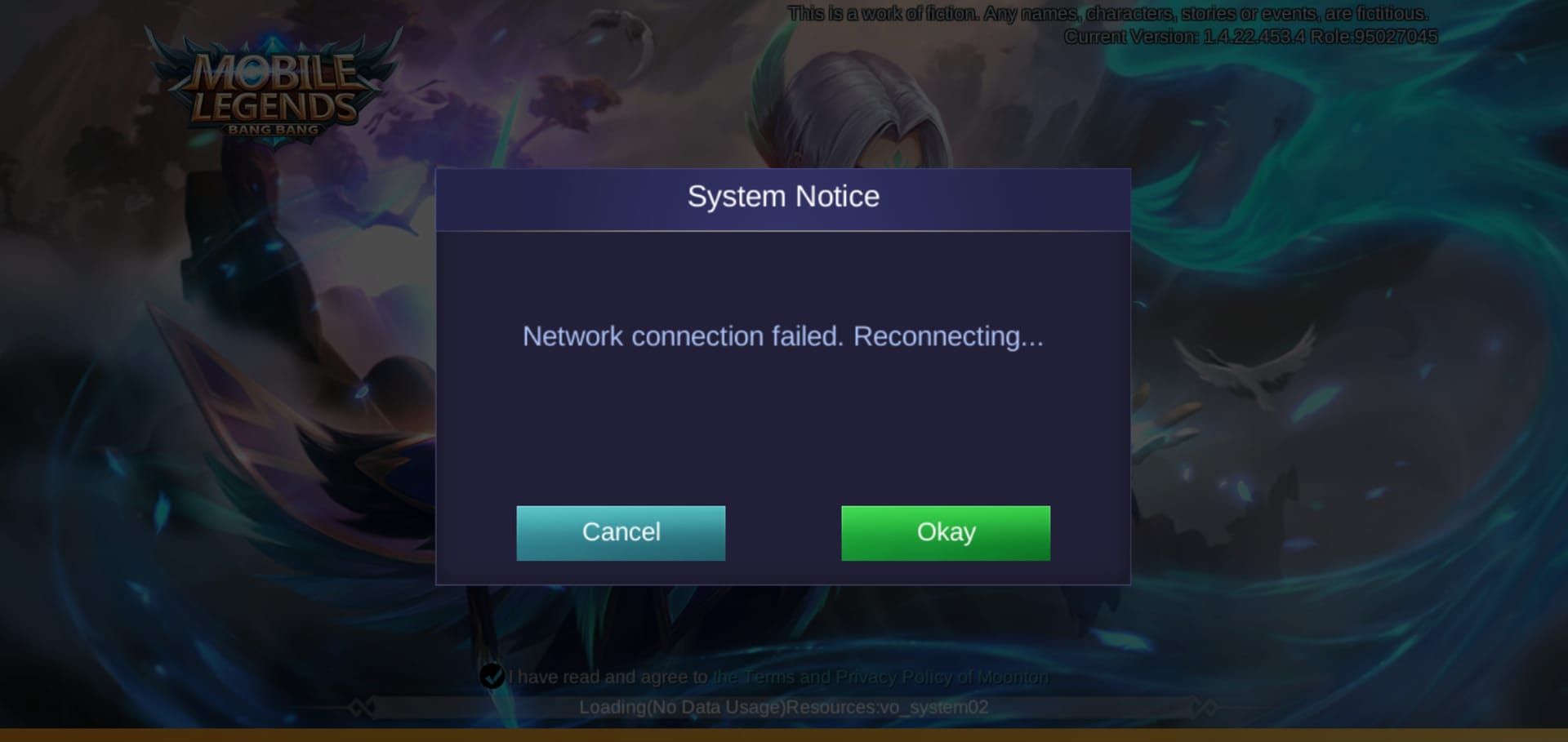 Интерфейс привязок профиля Mobile Legends Bang Bang, показывающий варианты Facebook, Google, VK, Apple ID