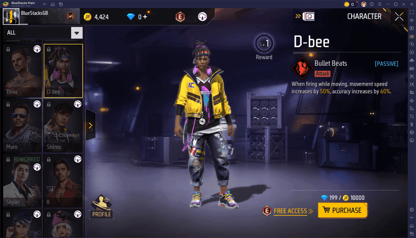 Free Fire OB51 Balanced Win-Push 3-boost combo in action
