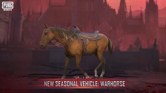 PUBG Mobile Bloodfire Warhorse mount in Bloodmoon Awakening mode CNY 2026