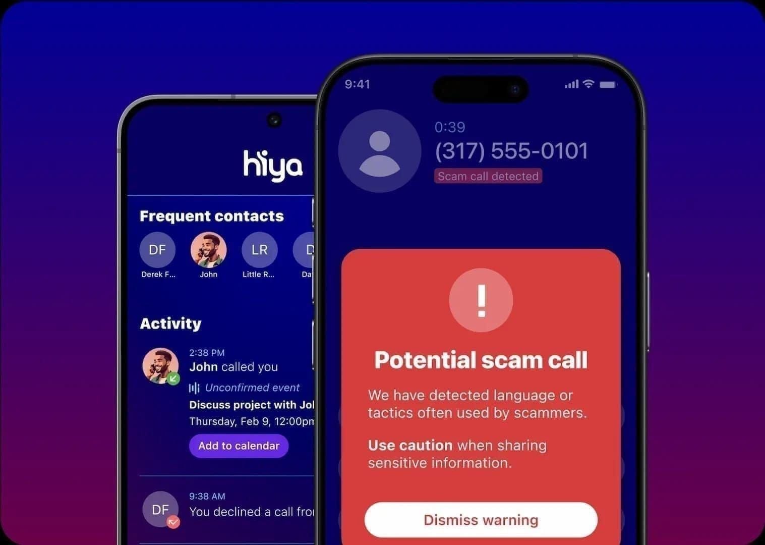 Интерфейс профиля Hiya Live с выделенным местоположением числового User ID