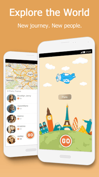 MICO Live Travel Mode interface displaying world map with virtual location selection