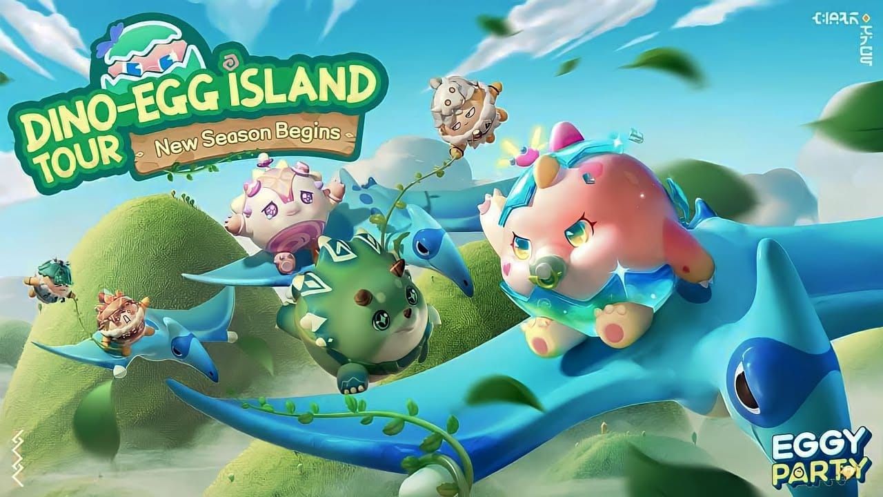 Eggy Party Dino Dash jungle map screenshot showing wooden crates and mossy ledge for vine swing bypass shortcut
