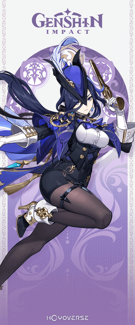 Clorinde character showcase in Genshin Impact