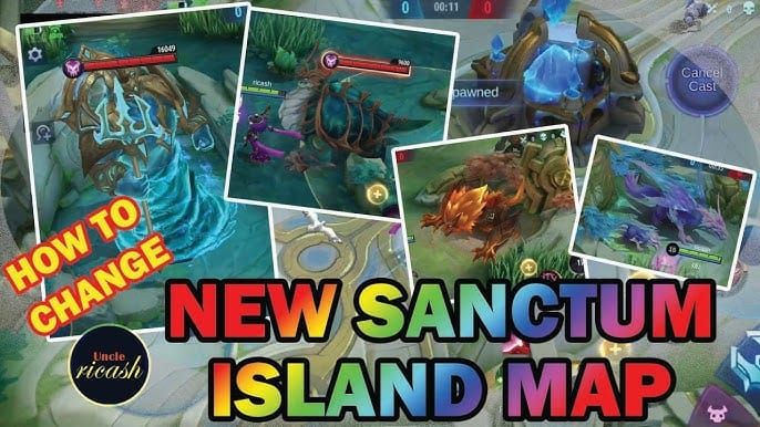 Карта Mobile Legends Bang Bang с выделенной целью Черепаха