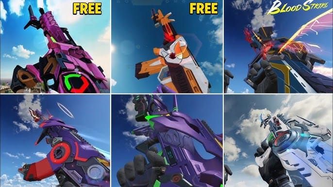 Сравнение бесплатных и рекомендуемых скинов Blood Strike EVA
