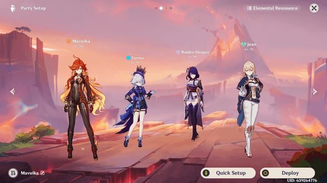 Genshin Impact Mavuika Furina Bennett Kazuha Vaporize team guide