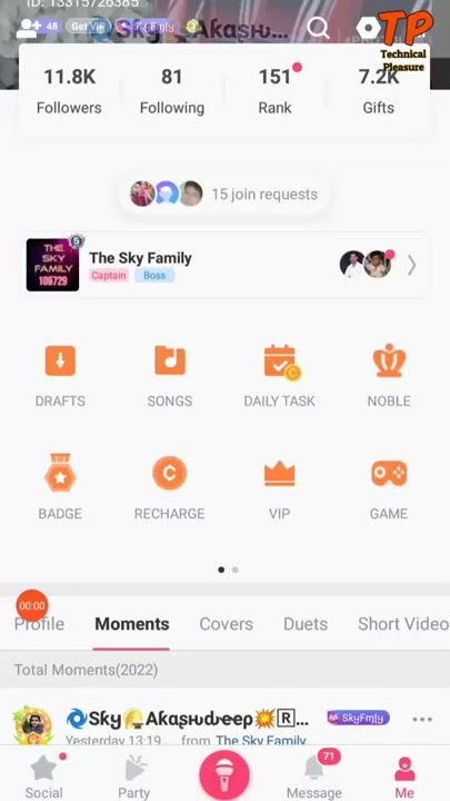StarMaker daily tasks and streak rewards dashboard