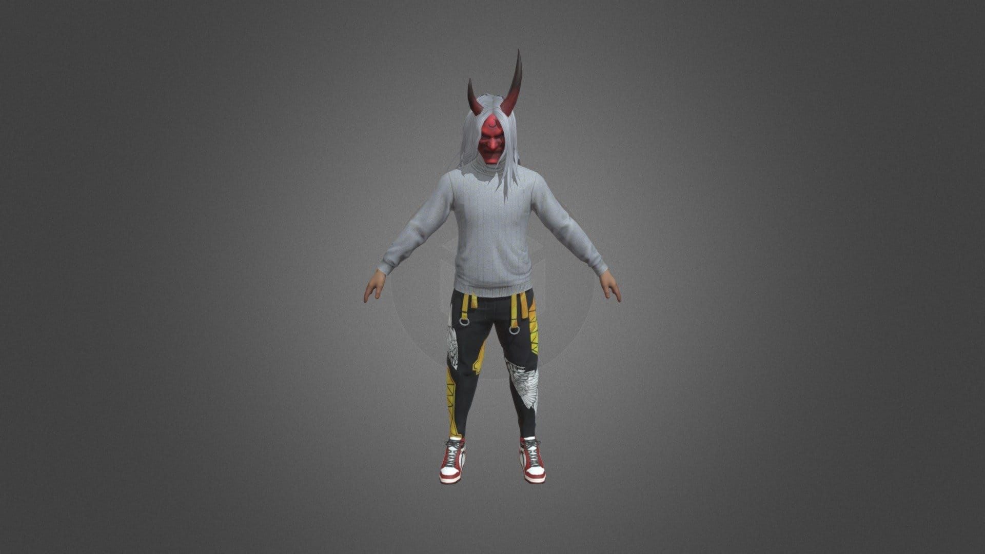 Free Fire Cyber Samurai character bundle artwork