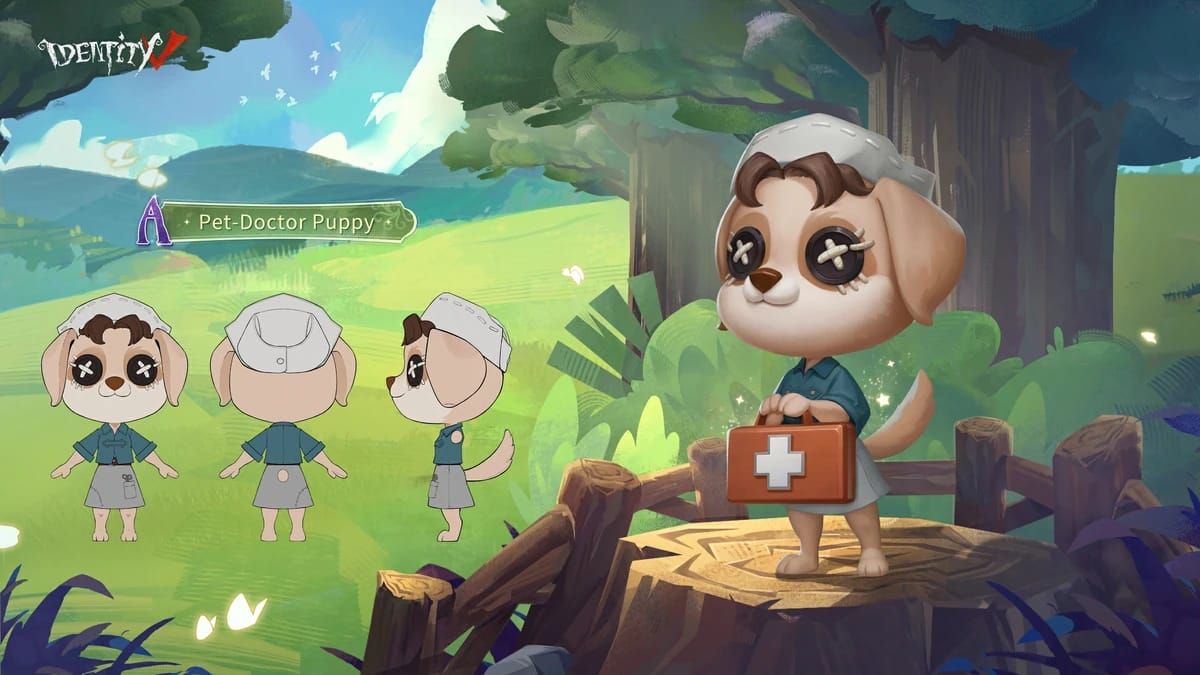 Official artwork of Doctor Puppy pet from Identity V Arbor Day event