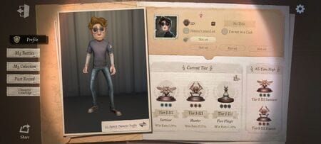 Identity V player profile screen displaying the unique digital ID number
