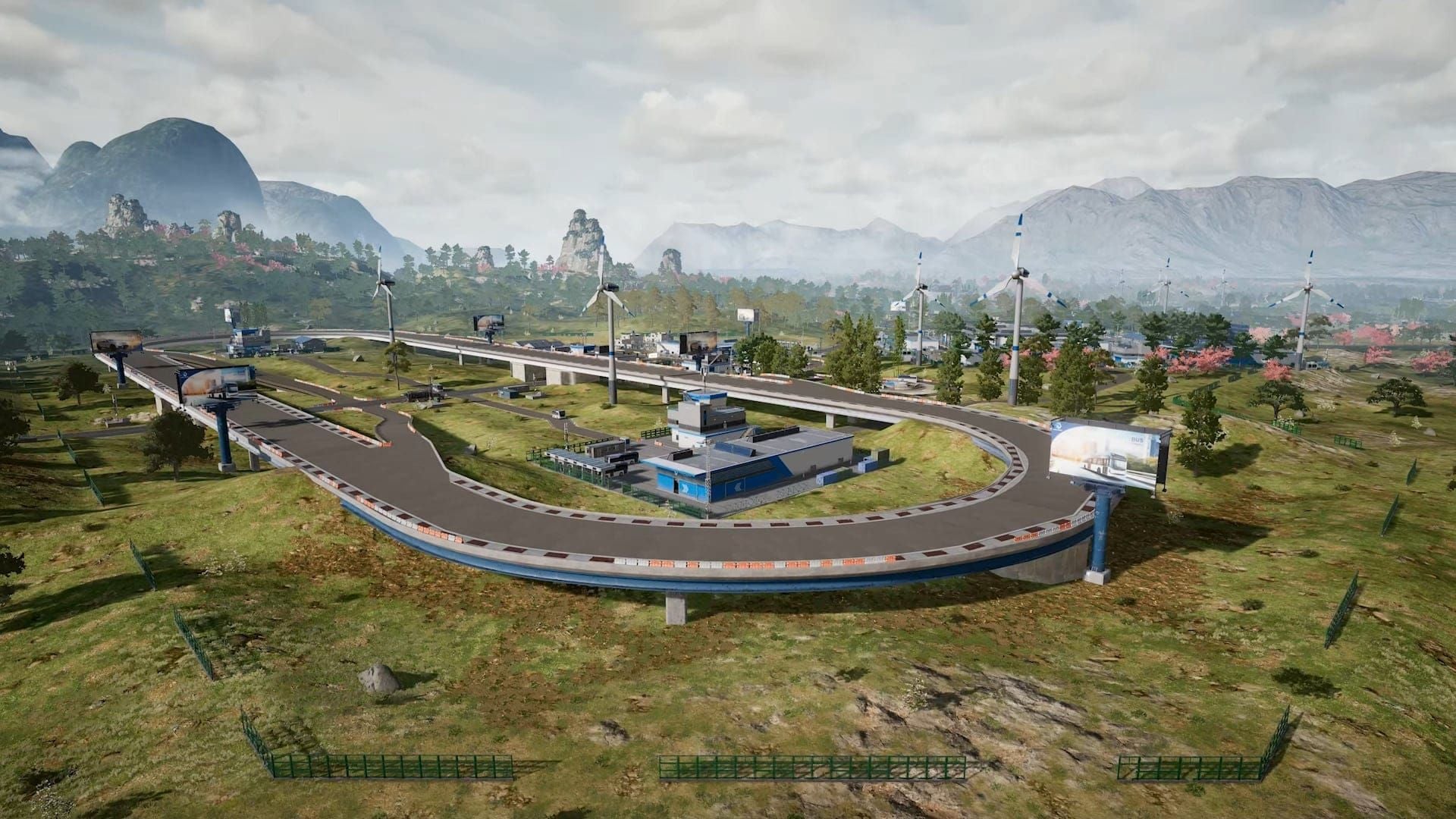 PUBG Mobile Neox Factory showing electric vehicle spawn locations