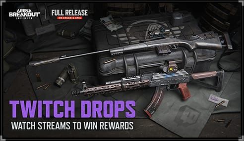 Twitch Drops inventory interface for claiming Arena Breakout rewards