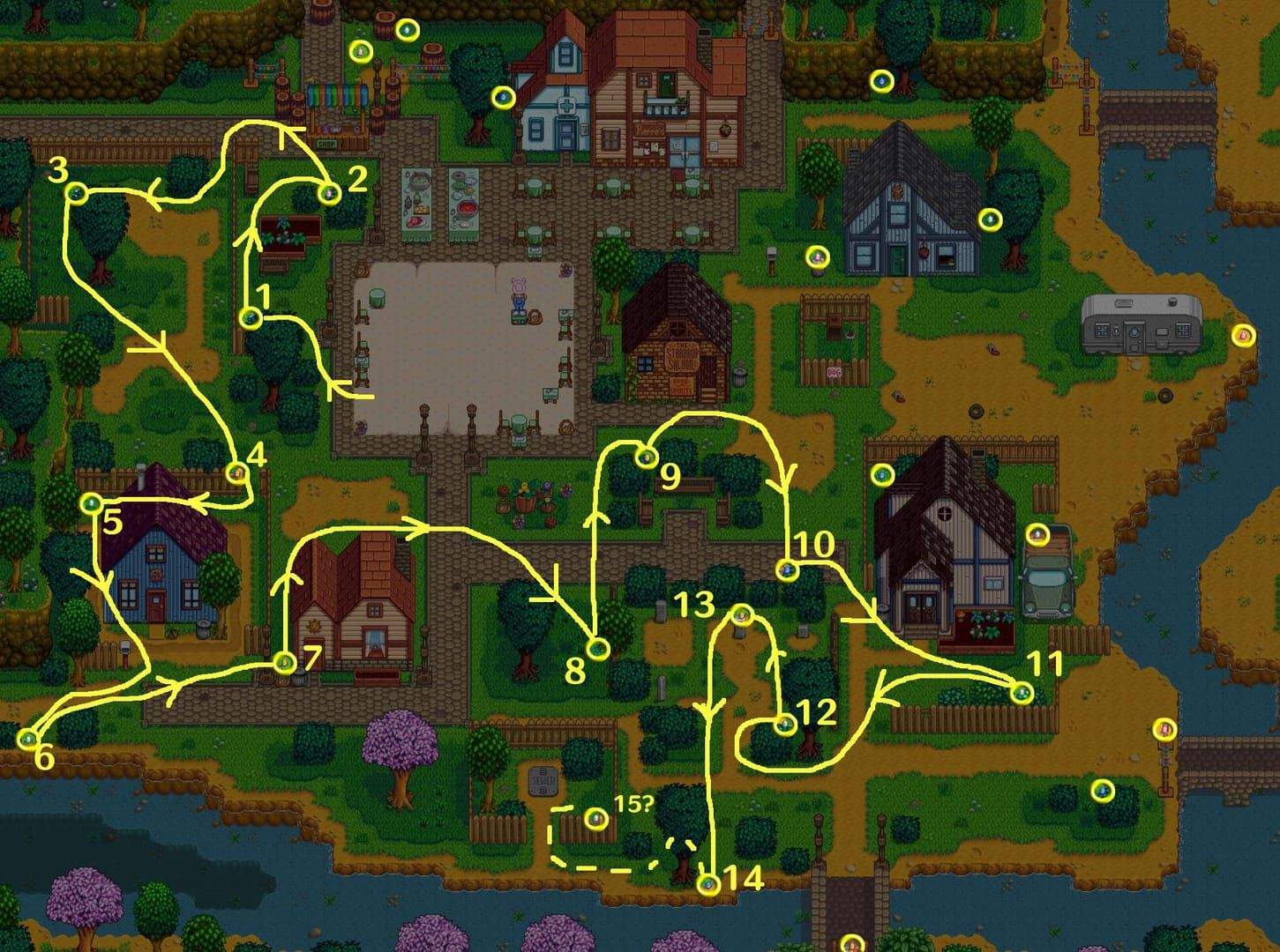 Eggy Party Treasures' Homecoming quest loop guide map for starting zone