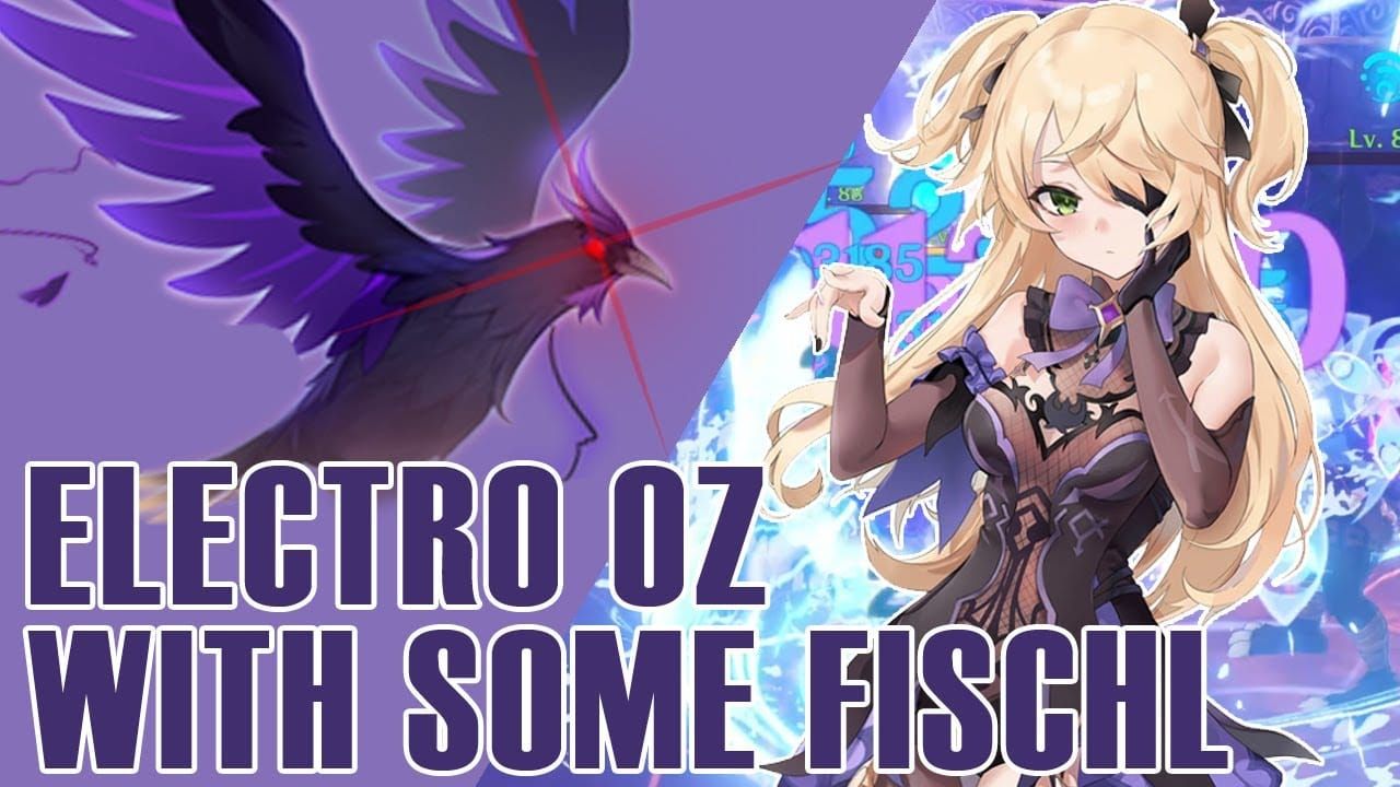 Fischl character with Oz summon demonstrating Electro application