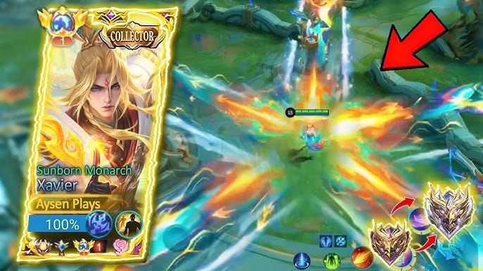 Xavier Sunborn Monarch Collector skin artwork Mobile Legends Bang Bang