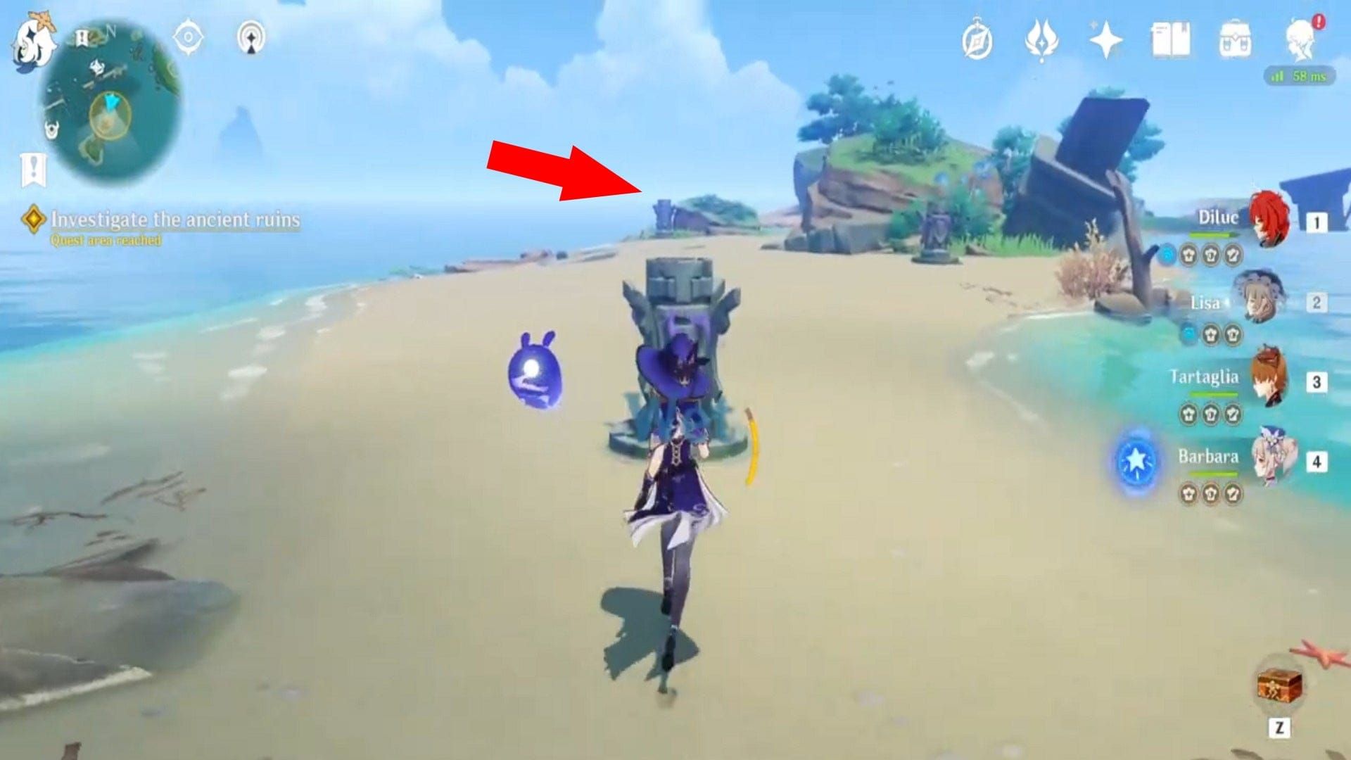 Genshin Impact Moon Ruins Lunoculus puzzle guide showing waxing crescent to last quarter phases