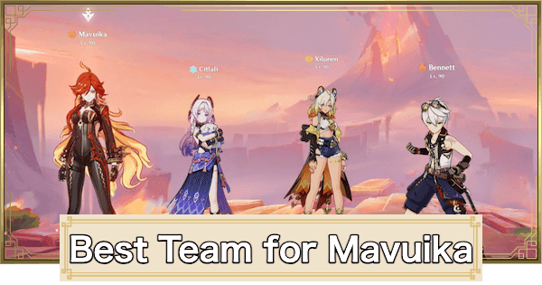 Genshin Impact team: Mavuika, Xilonen, Citlali, Bennett for Stygian Onslaught