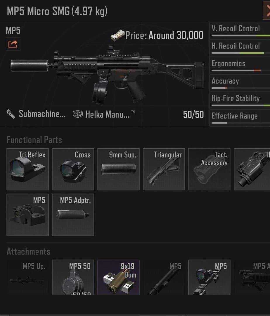 Arena Breakout MP5 Leg Meta weapon build with attachments