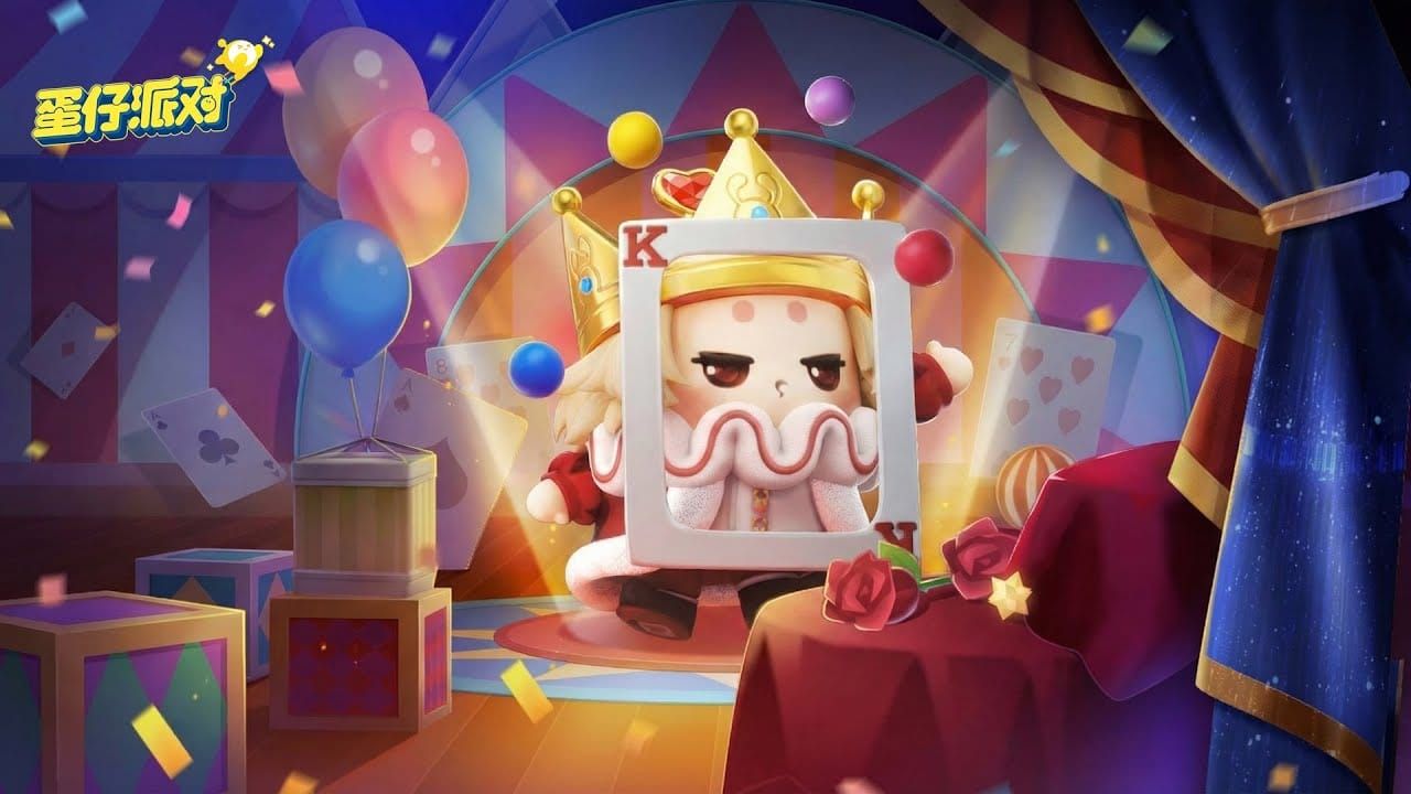 Eggy Party Gambling Magician outfit on egg character displaying full-body cosmetic