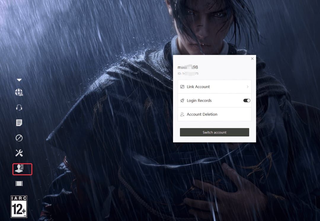 Where Winds Meet UID screenshot from ESC menu for top-ups