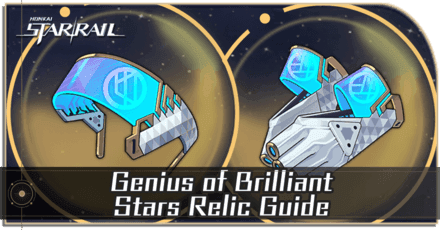 Genius of Brilliant Stars relic set display in Honkai Star Rail showing set bonuses and stats