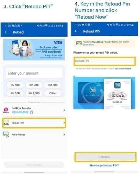 Cost comparison chart: TNG Reload Pin promo vs online top-up denominations
