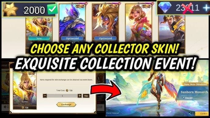 Comparison chart of single draw vs 10x draw costs and Regal Coin efficiency in MLBB Exquisite Collection