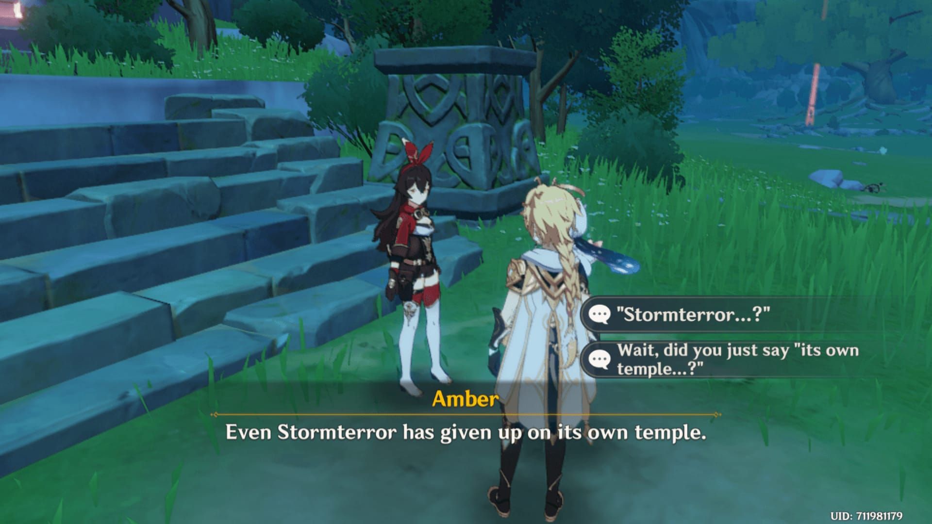 Genshin Impact Katheryne dialogue choices interface for Nod-Krai MSQ