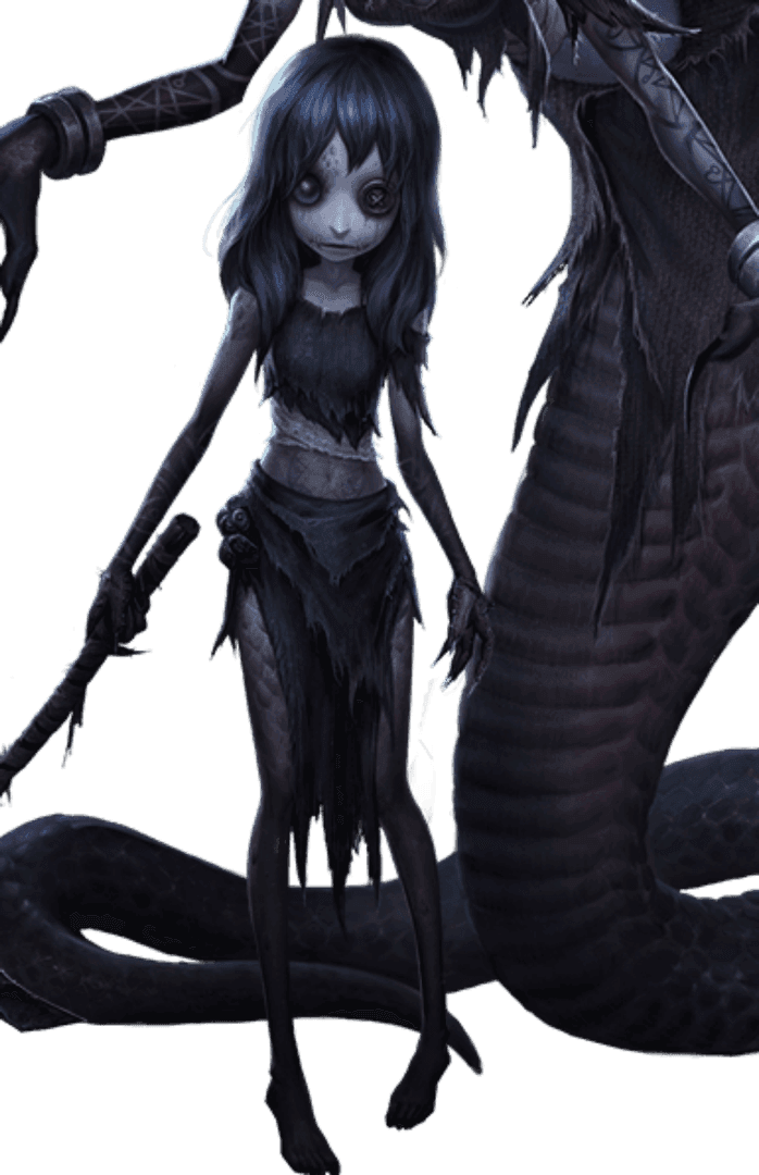 Персонаж Identity V Dream Witch с несколькими последователями, демонстрирующая способности контроля карты